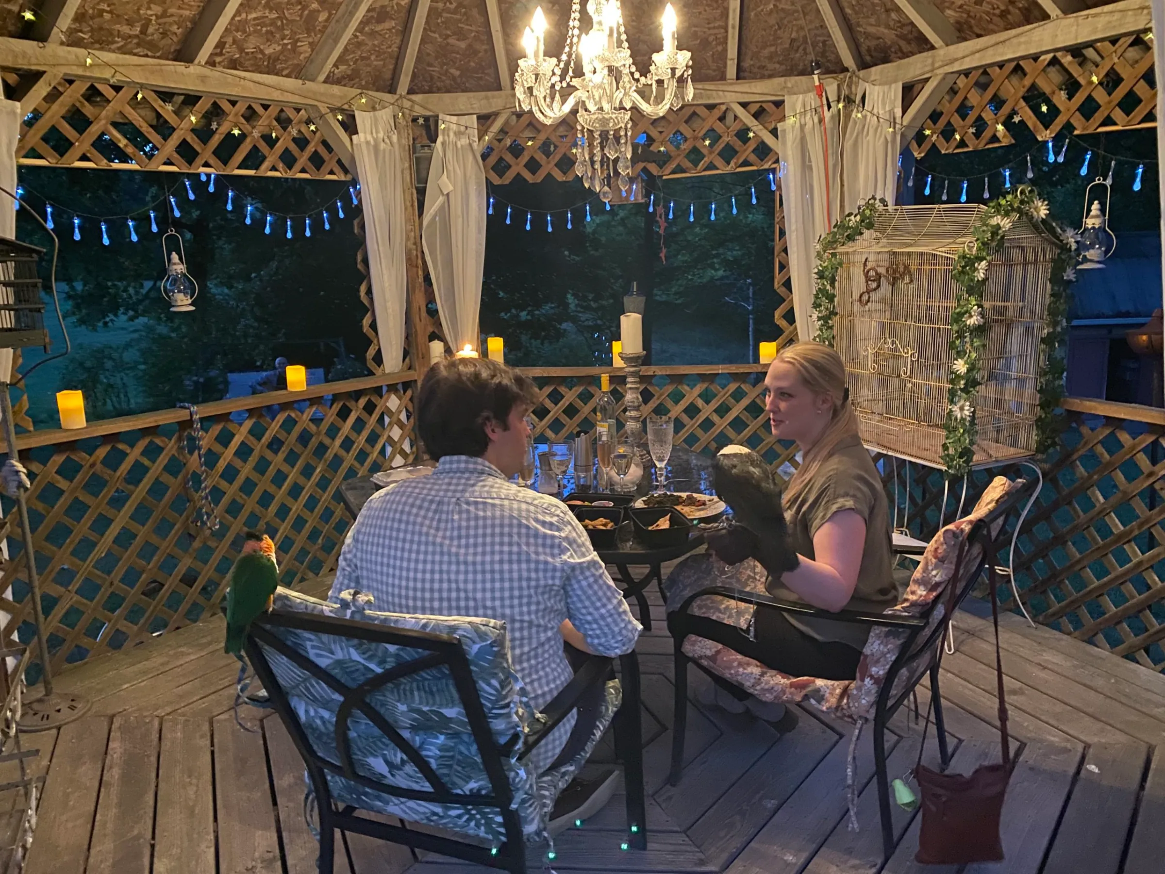 a group of people sitting on a bench