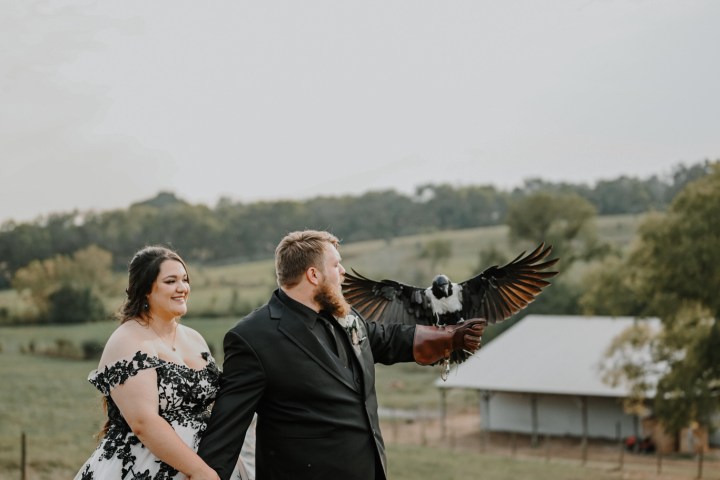 a person standing on top of a grass covered field
