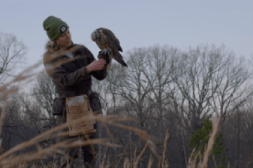 a person standing on a field